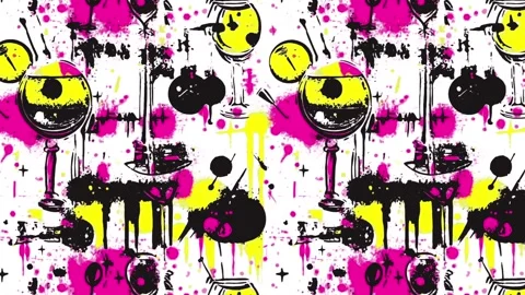 Vintage glamour disco pattern — Diagonal Motion Stock Footage 308251462