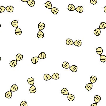 Vintage glasses frame vector seamless pattern Stock Illustration