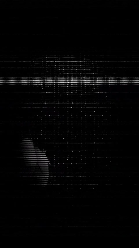 Vintage Glitch Screen Loop Portrait Stock Footage 331082984