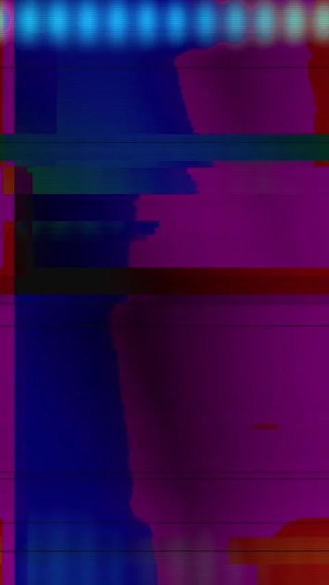 Vintage Glitch Screen Loop Portrait Stock Footage 331083499