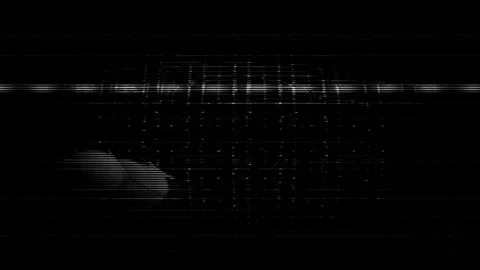 Vintage Glitch Screen Loop Wide Stock Footage 331082978