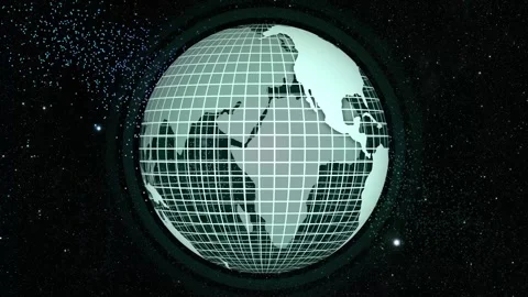 Vintage globe countdown with number one animation background Stock Footage 329530896