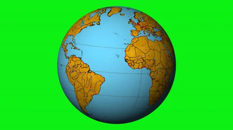 Vintage globe rotate Stock Footage 34706530