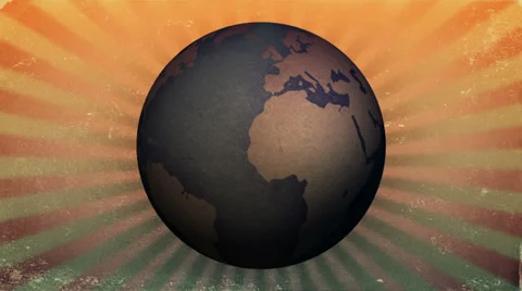 Vintage Globe Rotate Stock Footage 39671095