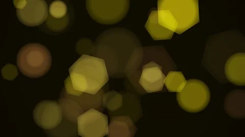 Vintage gold bokeh light with elegant warm glowing particles on dark backgrou Stock Footage 345623690