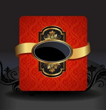 Vintage gold frame Stock Illustration