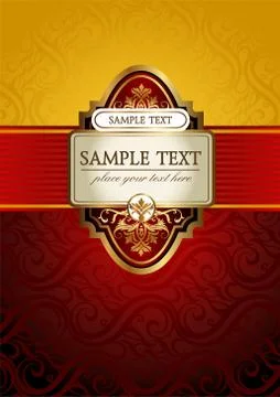 Vintage gold frame Stock Illustration