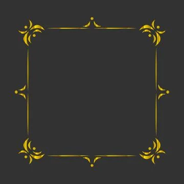 Vintage gold frame Stock Illustration