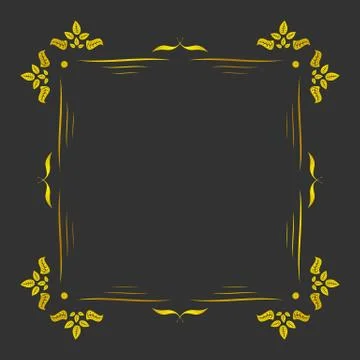 Vintage gold frame Stock Illustration