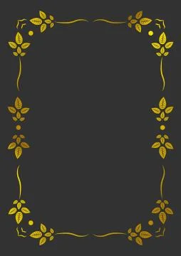 Vintage gold frame Stock Illustration