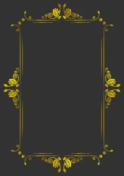 Vintage gold frame Stock Illustration
