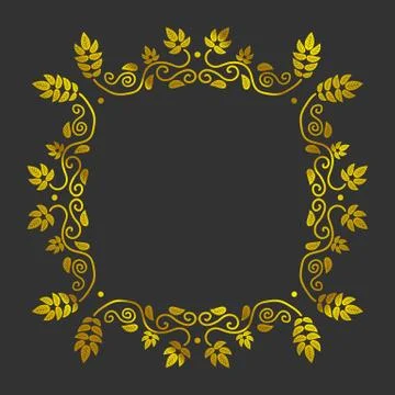 Vintage gold frame Stock Illustration