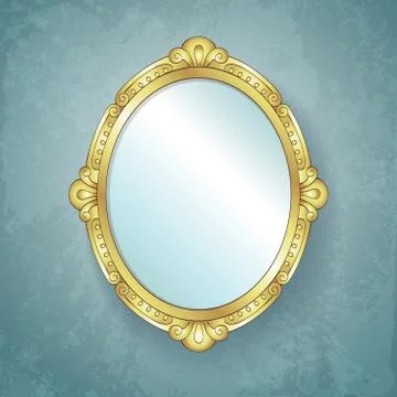 Vintage gold frame. Stock Illustration