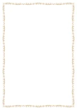 Vintage gold frame for invitation, documents Stock Illustration