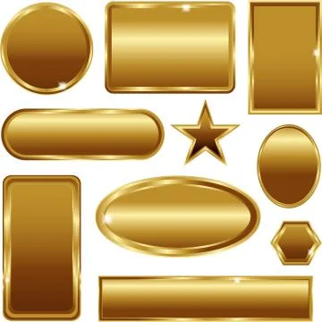 Vintage gold frame vector banners Stock Illustration