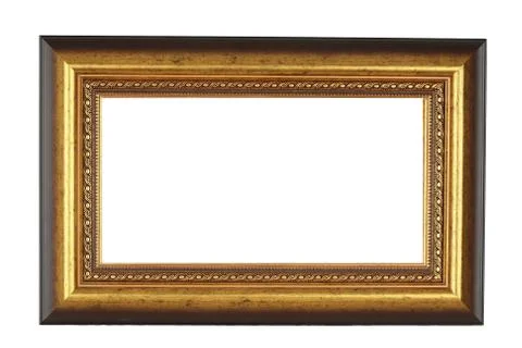 Vintage gold picture frame Stock Photos