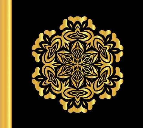 Vintage gold round pattern Stock Illustration