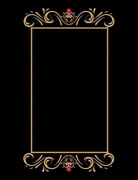 Vintage gold vector frame Illustrazione stock