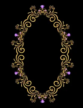 Vintage gold vector frame イラスト素材