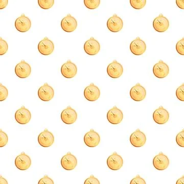 Vintage golden compass pattern for seamless navigation design 库存插图