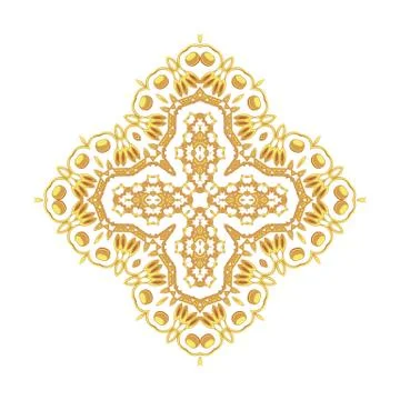 Vintage golden pattern for the cards Illustrazione stock