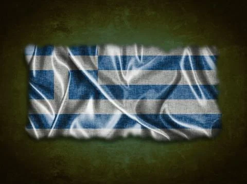 Vintage greece flag. Stock Illustration