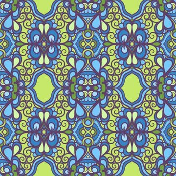 Vintage green and blue pattern Stock-Illustration
