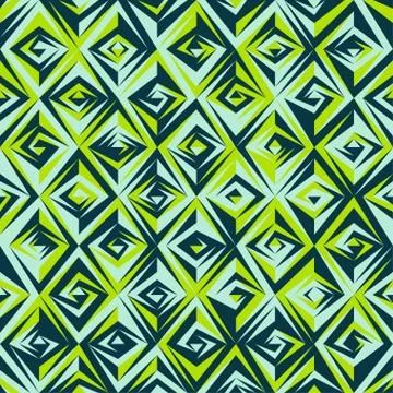 Vintage green mosaic seamless pattern Stock Illustration