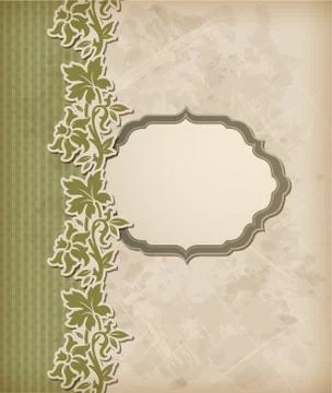Vintage green vector background Stock Illustration