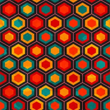 Vintage grid seamless pattern with grunge effect Stock Illustration