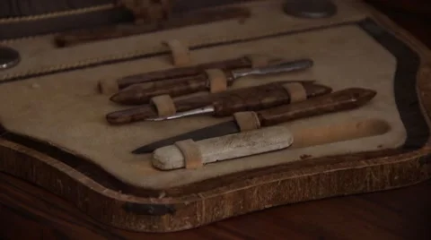 Vintage grooming kit Stock Footage 51533078