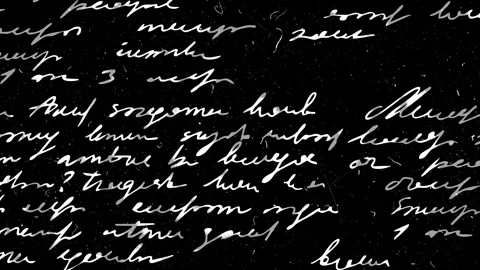 Vintage grunge background with handwritten script elements, distressed black-and Stock Footage 319492656