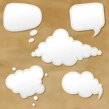 Vintage grunge texture with speech bubbles Stock Illustration