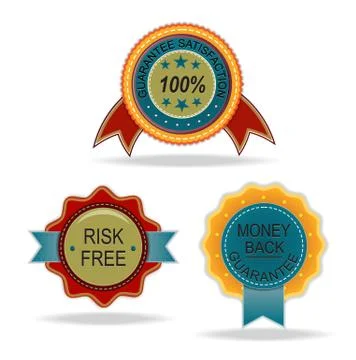Vintage guarantee label Stock Illustration