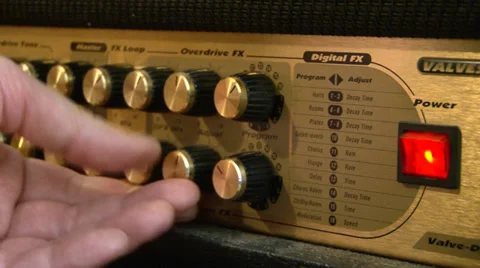 Vintage Guitar Amplifier Stock Footage 38519796