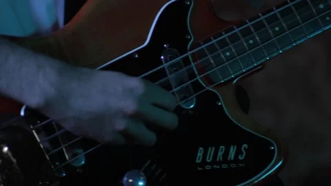 Vintage guitar-playing Video stock 147258296