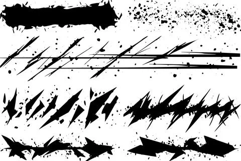 Vintage Hand-Drawn Line Elements: Vector Sketches and Patterns Collection. 스톡 일러스트