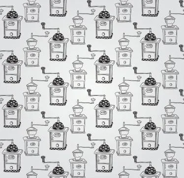 Vintage Hand Drawn Seamless Pattern Stock Illustration