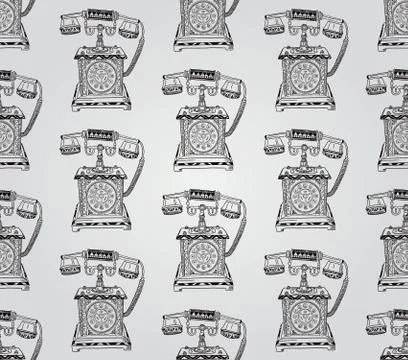 Vintage Hand Drawn Seamless Pattern Stock Illustration
