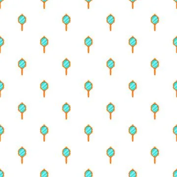 Vintage hand mirror repeating pattern for background Stock Illustration