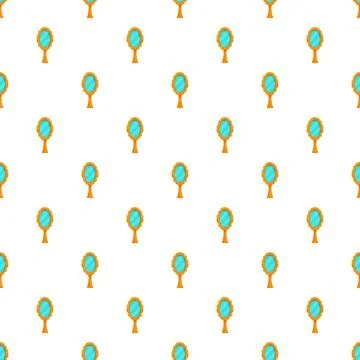 Vintage hand mirror repeating pattern for design Stock Illustration