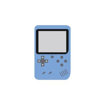 Vintage Handheld Game Console Vector Icon. Retro Portable Gaming Clip Art Illustrazione stock
