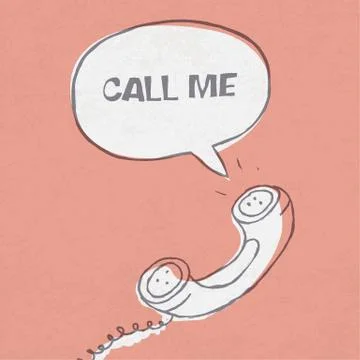 Vintage handset with speech bubble and sample text. vector illustration, eps8 Stock Illustration