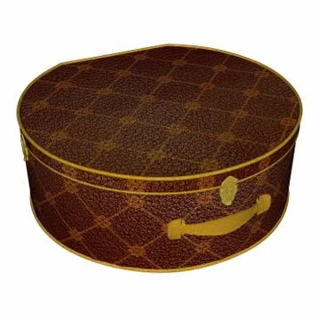 Vintage hat box - 3D render Stock Illustration