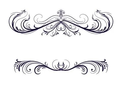 Vintage Header And Border Design Stock Illustration