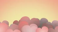 Vintage Heart Shapes Slowly Waving Loop Stock Footage
