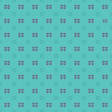 Vintage Hearts Seamless Pattern Vector Illustration Stock Illustration