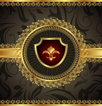 Vintage with heraldic elements Illustrazione stock