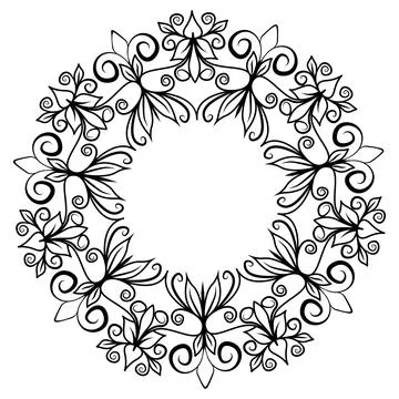 Vintage heraldic vector solid color mandala frame Stock Illustration