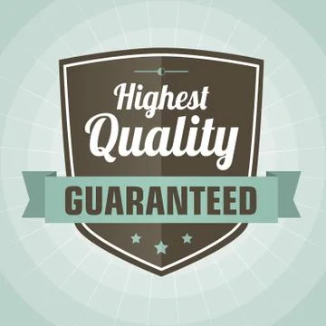 Vintage highest quality label vector icon Stock-Illustration